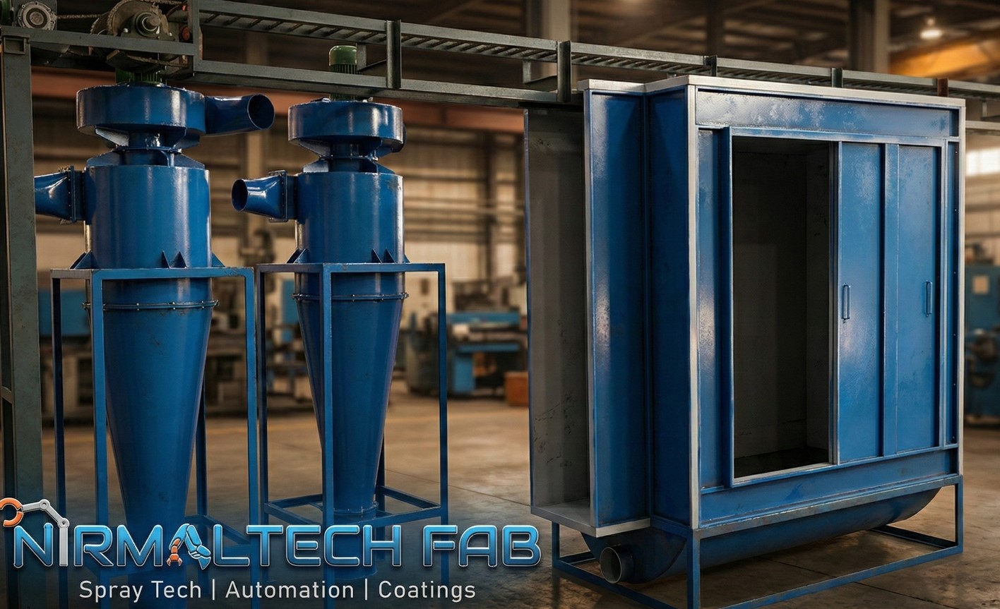 Almirah Powder Coating Plant – Complete Automated Line for Metal Cupboards with Pre-Treatment, Spray Booth, Curing Oven, Conveyor, 100kV Guns for Steel Furniture & Storage Cabinet Finishing